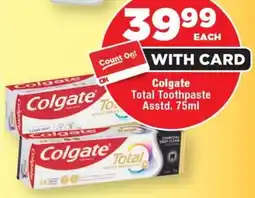 OK Foods Colgate Total Toothpaste offer