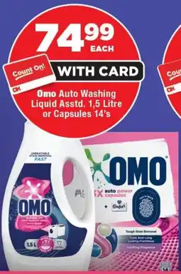 OK Foods Omo Auto Washing Liquid or Capsules offer