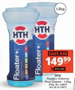 Checkers HTH Floater+ Chlorine Pool Cleaner offer