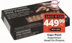 Checkers Cape Point Argentinian Head-On Prawns offer
