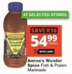 Checkers Amina's Wonder Spice Fish & Prawn Marinade offer
