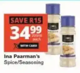 Checkers Ina Paarman's Spice/ Seasoning offer