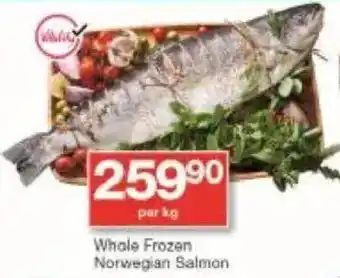Checkers Whole Frozen Norwegian Salmon offer