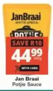 Checkers Jan Braai Potjie Sauce offer