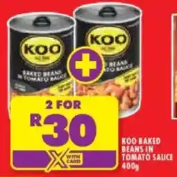 Shoprite Koo baked beans in tomato sauce offer