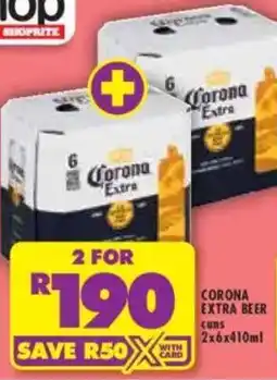 Shoprite Corona extra beer cans offer
