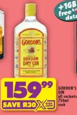 Shoprite Gordon's gin offer