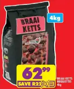 Shoprite Braai ketts briquettes offer