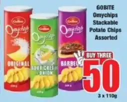 Boxer Gobite Omychips Stackable Potato Chips Assorted offer