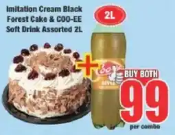 Boxer Imitation Cream Black Forest Cake & Coo-ee Soft Drink Assorted offer