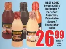 Boxer Best Cook Sweet Chilli/ Barbeque/ Peri-Peri Assorted/ Pele-Naise Sauce/ Chakalaka-Naise offer