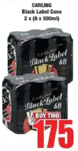 Boxer Carling Black Label Cans offer