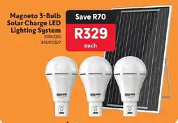 Makro Magneto 3-Bulb Solar Charge LED Lighting System offer