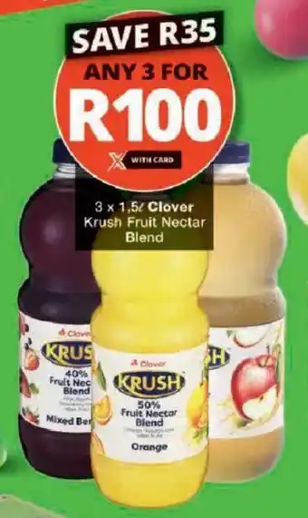 Checkers Clover Krush Fruit Nectar Blend offer