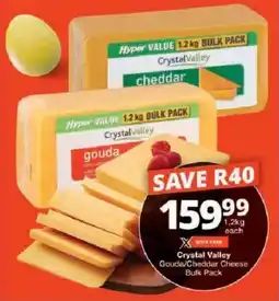 Checkers Crystal Valley Gouda/ Cheddar Cheese Bulk Pack offer