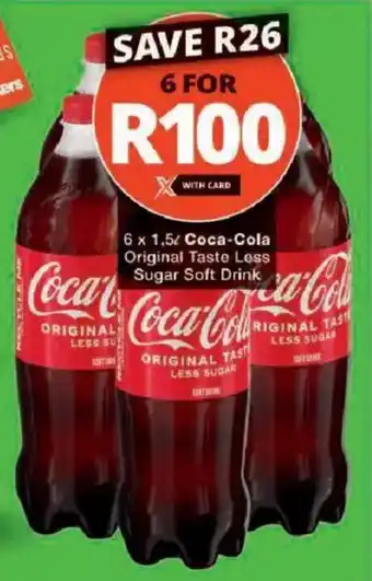 Checkers Coca-Cola Original Taste Less Sugar Soft Drink offer