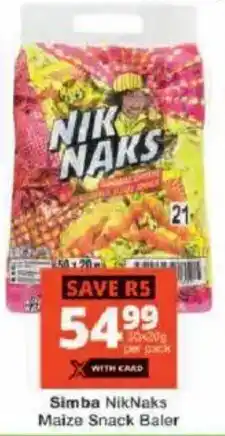 Checkers Simba NikNaks Maize Snack Baler offer