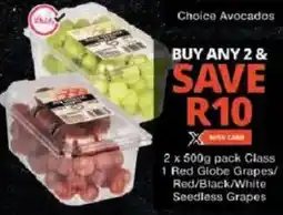 Checkers Class 1 Red Globe Grapes/ Red/ Black/ White Seedless Grapes offer