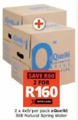 Checkers aQuellé Still Natural Spring Water offer