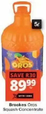 Checkers Brookes Oros Squash Concentrate offer
