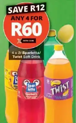 Checkers Sparletta/ Twist Soft Drink offer