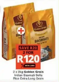 Checkers Golden Grain Indian Basmati Sella Rice Extra Long Grain offer