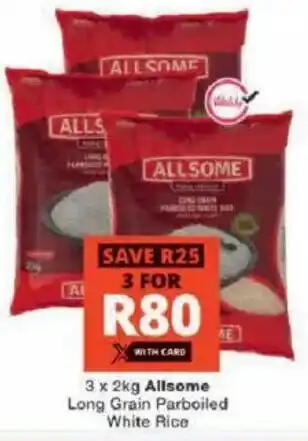 Checkers Allsome Long Grain Parboiled White Rice offer