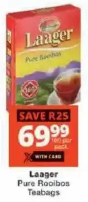 Checkers Laager Pure Rooibos Teabags offer