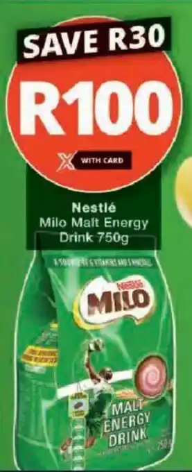 Checkers Nestlé Milo Malt Energy Drink offer