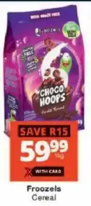 Checkers Froozels Cereal offer