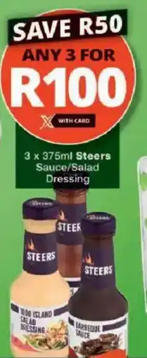 Checkers Steers Sauce/ Salad Dressing offer