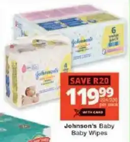 Checkers Johnson's Baby Baby Wipes offer