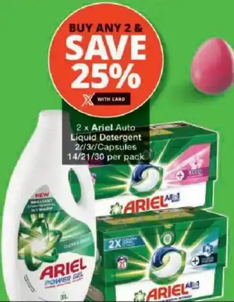 Checkers Ariel Auto Liquid Detergent/ Capsules offer