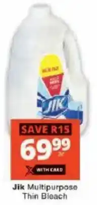 Checkers Jik Multipurpose Thin Bleach offer
