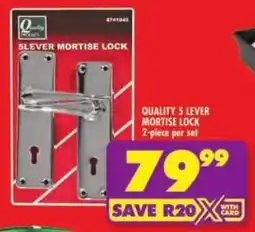 Shoprite Quality 5 lever mortise lock offer