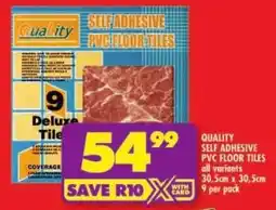 Shoprite Quality self adhesive pvc floor tiles offer
