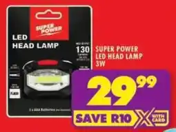 Shoprite Super power led head lamp 3w offer