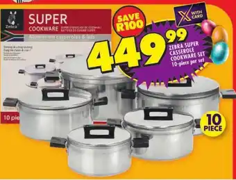 Shoprite Zebra super casserole cookware set offer