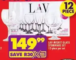 Shoprite Lav misket glass stemware set offer