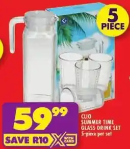 Shoprite Clio summer time glass drink set offer