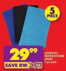 Shoprite Essentials woven kitchen swabs offer
