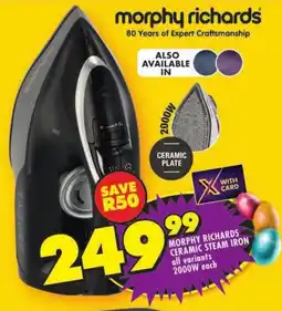 Shoprite Morphy richards ceramic steam iron 2000w offer