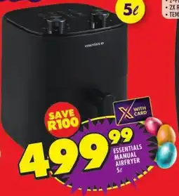 Shoprite Essentials manual airfryer offer