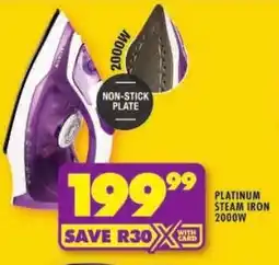 Shoprite Platinum steam iron 2000w offer
