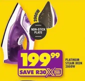 Shoprite Platinum steam iron 2000w offer