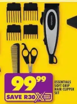 Shoprite Essentials soft grip hair clipper set offer