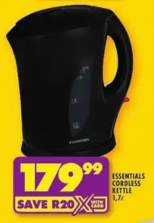 Shoprite Essentials cordless kettle offer