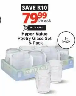 Checkers Hyper Hyper Value Poetry Glass Set offer