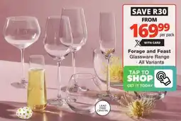 Checkers Hyper Forage and Feast Glassware Range offer