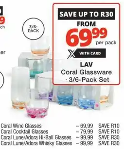Checkers Hyper LAV Coral Glassware offer